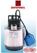 Empo SU AYGIRI 0.60 INOX  0.6Hp 220V   Paslanmaz  Gövdeli Drenaj Dalgıç Pompa