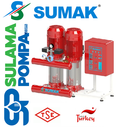 SUMAK SHT 24 B 1000/7 EEY ÇİFT POMPALI YANGIN HİDROFORU