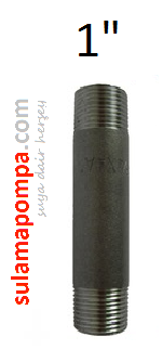 1\'\' 11 CM SİYAH BORU NİPELİ