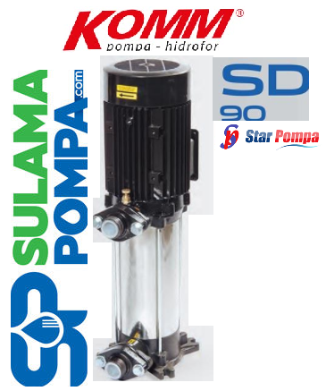 STAR SD 90/4 M 2.HP 220V DÜŞEY MİLLİ KADEMELİ POMPA