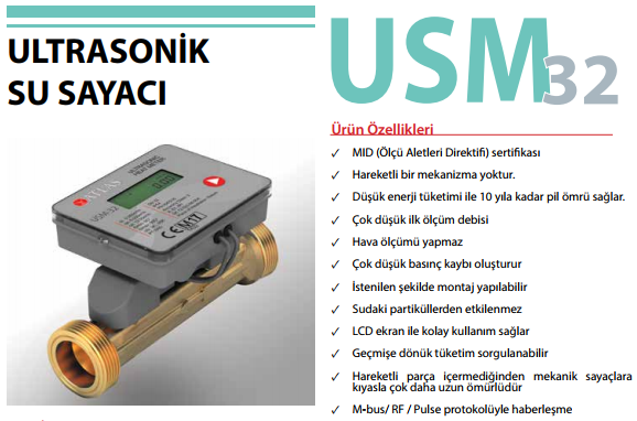 ATLAS USM-32 ULTRASONİK SU SAYAÇLARI