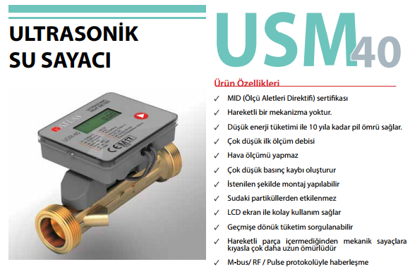 ATLAS USM-40 ULTRASONİK SU SAYAÇLARI