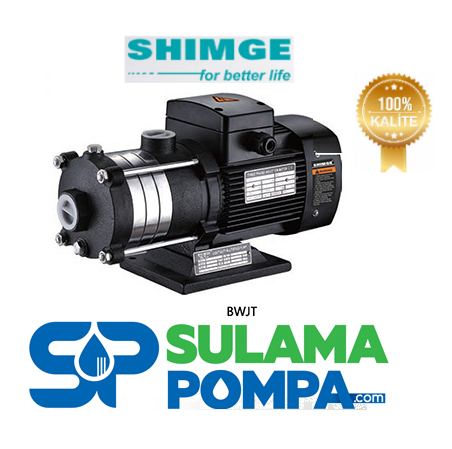 SHIMGE BWJ(T) 4-4 1.HP 380W YATAY MİLLİ PASLANMAZ POMPA