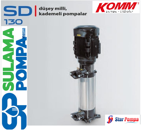 STAR SD 130/4 T 5.5 HP 380V DÜŞEY MİLLİ KADEMELİ POMPA