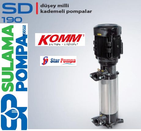 STAR SD 190-5  20.HP 380V DÜŞEY MİLLİ KADEMELİ POMPA