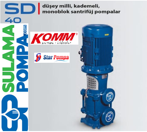 STAR SD 40/2 10.HP 380V DÜŞEY MİLLİ KADEMELİ POMPA