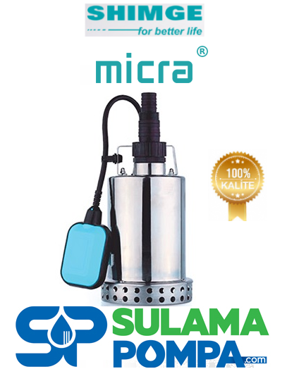 MİCRA CSP550 CİNOX-3 550W 220V PASLANMAZ TEMİZ SU DRENAJ DALGIÇ POMPA