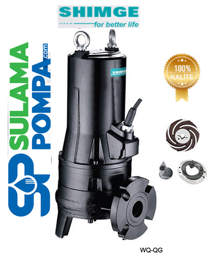 SHİMGE 50WQD8-10-1.1QG 1.5 HP 220V PARÇALAYICI BIÇAKLI FOSEPTİK DALGIÇ POMPA