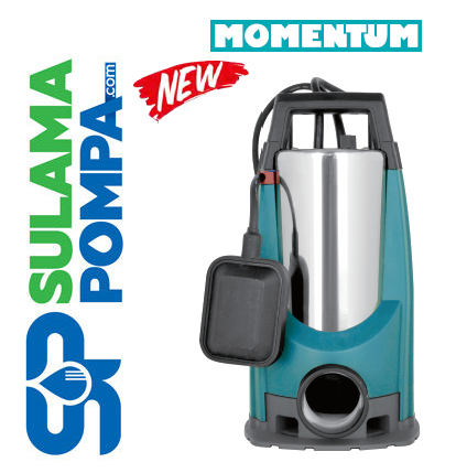 MOMENTUM PLS-1100SW - 1100W 220V AÇIK FANLI PASLANMAZ  DRENAJ DALGIÇ POMPA