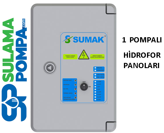 SUMAK SPMH 1x1.1 KW 220V 1 POMPALI HİDROFOR PANOLARI