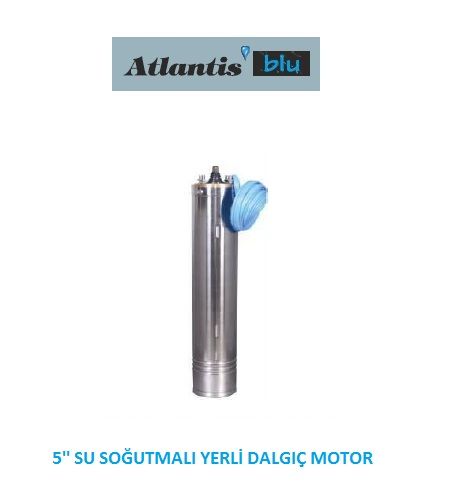 Atlantis Blu 5K2500T   25Hp 380V   5'' Dalgıç Motor (Su Soğutmalı-Yerli)