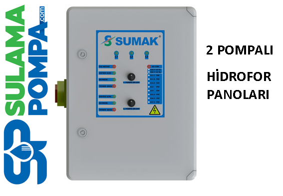 SUMAK SPMH 2x1.6 KW 220V 2 POMPALI HİDROFOR PANOLARI
