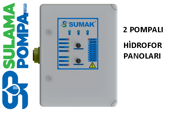 SUMAK SPTH 2x3 KW 380V 2 POMPALI HİDROFOR PANOLARI