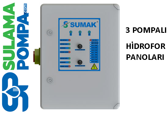 SUMAK SPMH 3x1.1 KW 220V 3 POMPALI HİDROFOR PANOLARI