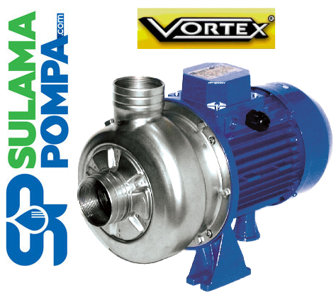 VORTEX VO 350-20 T 2, HP 380W Açık Fanlı Santrifuj Pompa Paslanmaz Çelik Fanlı ve Çelik Gövdeli - 5 +100℃ / Aisi 316