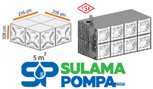 5 m3 PASLANMAZ ÇELİK SU DEPOSU