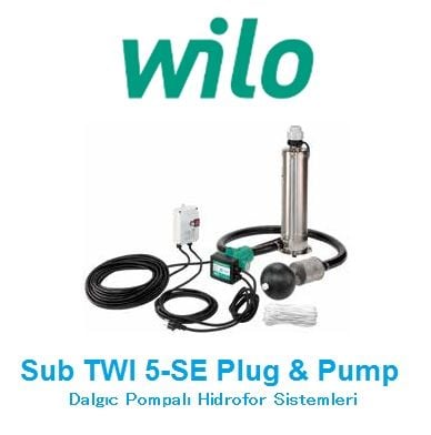 WİLO SUB-TWI5 SE 304 M PnP  0.55kW  220V  PASLANMAZ ÇELİK GÖVDELİ DALGIÇ POMPALI HİDROFOR SİSTEMİ