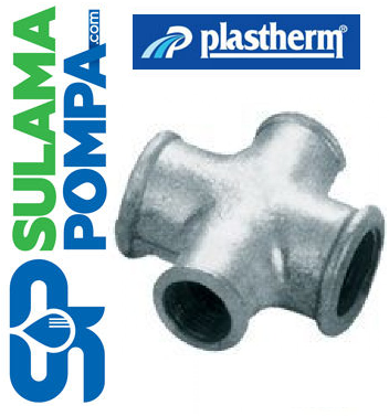 PLASTHERM 1''x 1/2 x3/4 x1/2  GALVANİZ İNEGAL KRUVA