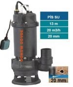 MOMENTUM 50WQ-10-0.75F- 1HP-220V- DÖKÜM GÖVDELİ PİS SU DRENAJ DALGIÇ  POMPASI