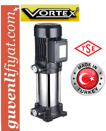 VORTEX YBT 90-07  3.HP 380W  ÇOK KADEMELİ NORLY FANLI DİK MİLLİ POMPA