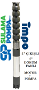 S 675/02 - 7.5 HP 4''ÇIKIŞLI  6'' DÖKÜM FANLI DALGIÇ POMPA(C Tipi Motorlu)