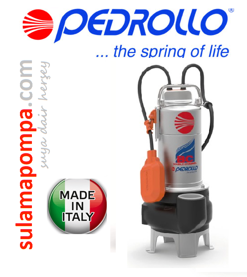 PEDROLLO BCM 10/50-N 1.HP PASLANMAZ GÖVDELİ FOSEPTİK DALGIÇ POMPA