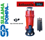 ATLANTİS OGUTUCU 0.55M- 0.75 HP 220V TAM ÖĞÜTÜCÜ PARÇALAYICI FOSEPTİK DALGIÇ POMPA