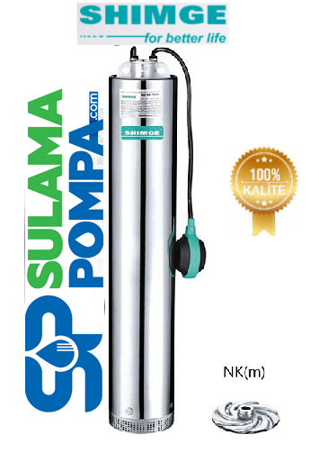 SHİMGE NK 3/6 1.5 HP 380V 5'' PASLANMAZ KESON KUYU DALGIÇ POMPA