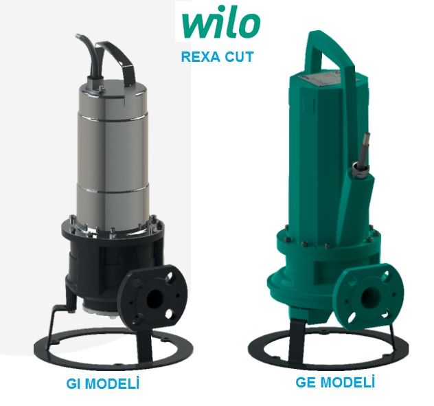 Wilo Rexa CUT GI03.41/S-T25-2-540  2.5kW 380V  Parçalayıcı Bıçaklı Pis Kirli Foseptik Atıksu Dalgıç Pompa