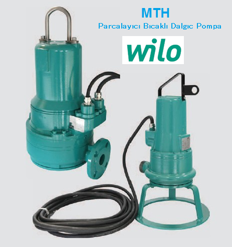 Wilo MTH 50  4.4kW 380V  Parçalayıcı Bıçaklı Pis Kirli Foseptik Karışmış  Atıksu Dalgıç Pompa (Seyyar)