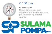 100 mm 1/2'' KL10 PASLANMAZ GÖVDELİ MANOMETRE