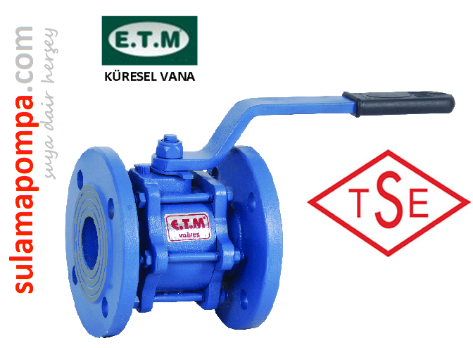 E.T.M YUSAL PN10-16 DN40 KISA TİP KÜRESEL VANA TAM GEÇİŞLİ
