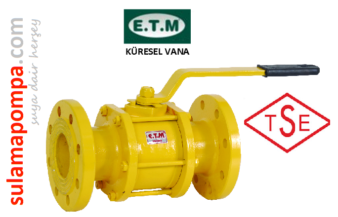 E.T.M YUSAL PN16 25 DN80 TAM GEÇİŞLİ UZUN TİP KÜRESEL DOĞALGAZ VANASI