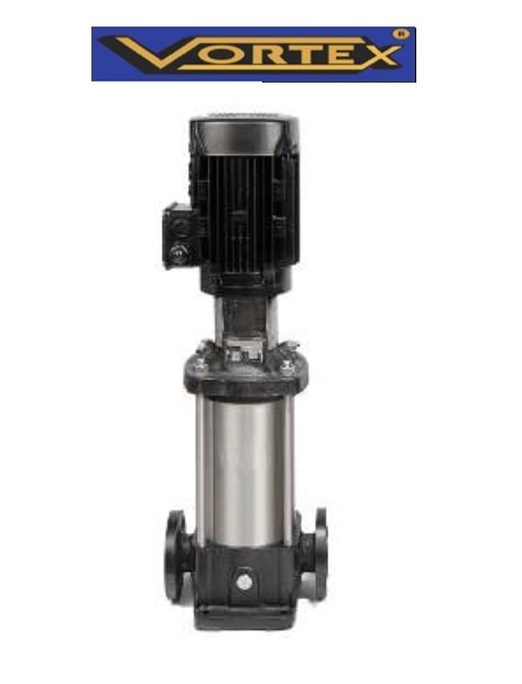 Vortex VDS 24-08  7.5Hp 380V  Paslanmaz Çelik Fanlı Dik Milli Kademeli İnline Pompa