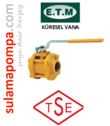 YUSAL E.T.M PN16-25 DN50 İÇTEN DİŞLİ TAM GEÇİŞLİ DOĞALGAZ KÜRESEL VANA