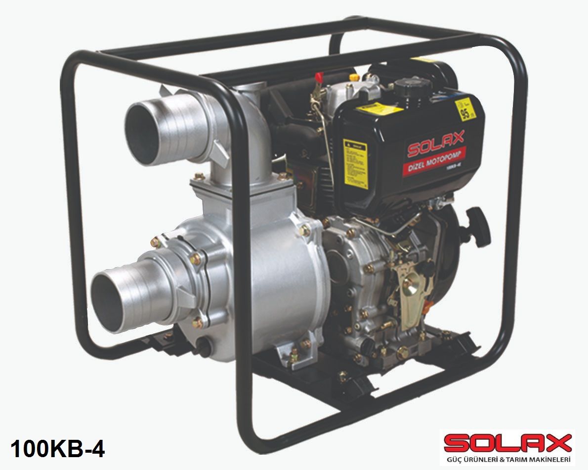 Solax 100KB-4   4'' Dizel İpli  Motopomp (Su Motoru)