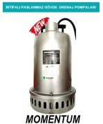 MOMENTUM QDN150F  2HP-220V  İRTİFALI PASLANMAZ GÖVDELİ DRENAJ DALGIÇ POMPA