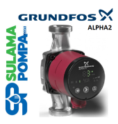 GRUNDFOS ALPHA2 32-50 N 180mm GİRİŞ-ÇIKIŞ 2\'\' FREKANS KONVERTÖRLÜ SİRKÜLASYON POMPASI