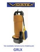 Vortex GRLX 050 M   0.5Hp 220V  Tek Kademeli Flatörlü Keson Kuyu Dalgıç Pompa