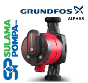 GRUNDFOS ALPHA3 15-50 130mm GİRİŞ-ÇIKIŞ 1'' FREKANS KONVERTÖRLÜ SİRKÜLASYON POMPASI