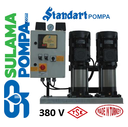 STANDART TH 2xSKM V 50/3 25.HP 380V ÇİFT POMPALI TAM OTOMATİK HİDROFOR