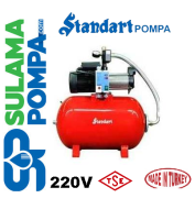 STANDART SBM 80/8 1.5 HP 220V 50 LT TANKLI YATIK TANKLI PAKET HİDROFOR