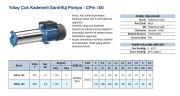 Grandfar 5CPm 100  1.5Hp 220V  Yatay Çok Kademeli Santrifüj Pompa