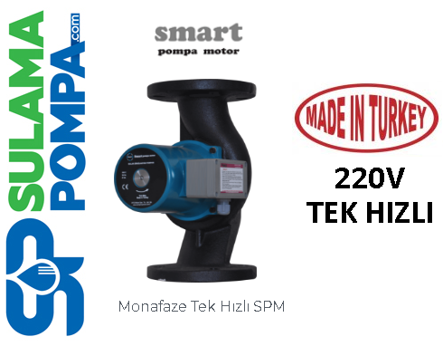 SMART  SPM 40/7-250-1 MF 220V FLANŞLI TEK HIZLI SİRKÜLASYON POMPASI