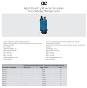 Aquastrong KBZ 415       15kW 380V  Ağır Hizmet Tipi Drenaj Pompa (Çamurlu ve Kumlu Su)