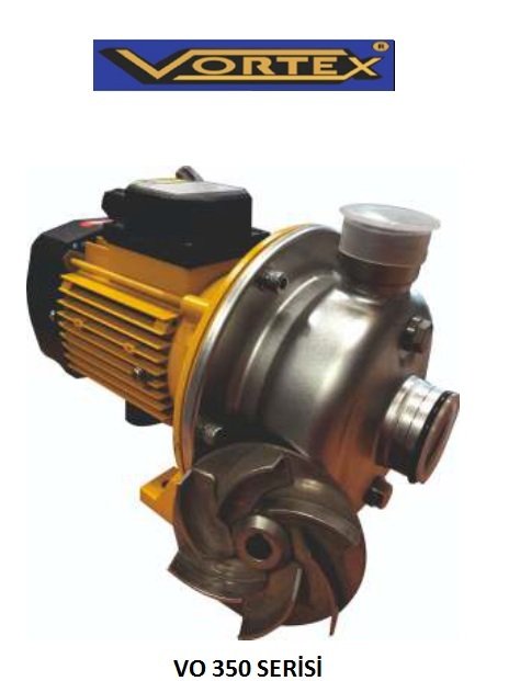VORTEX  VO 350-13M  -1.36 HP-220V-  PASLANMAZ ÇELİK AÇIK FANLI SANTRİFÜJ POMPA