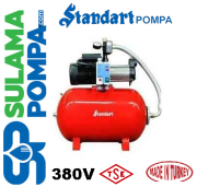 STANDART SBT 80/11 2.HP 380V 50 LT TANKLI YATIK TANKLI PAKET HİDROFOR