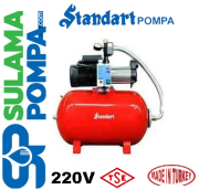 STANDART SBM 90/5 3.HP 220V 80 LT TANKLI YATIK TANKLI PAKET HİDROFOR