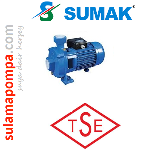 SUMAK SMKT550/2-S 5,5,HP 380W ÇİFT KADEMELİ SICAK SU SANTRİFÜJ POMPA