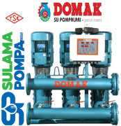 DOMAK KPDR40‐3TÜ 3x7.5 HP 380V PİK DÖKÜM GÖVDELİ ÜÇ POMPALI HİDROFOR (PANOLU)